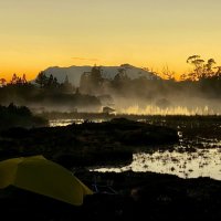 tent tarn dawn peter tuft